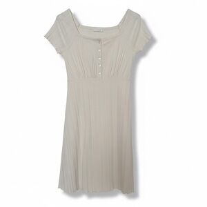 Nordstrom’s Abound Ribbed Square Neck Cream Dress